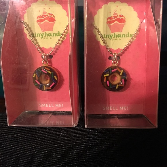 Handmade Scented Doughnut Necklace Sterling Chain - Picture 2 of 3